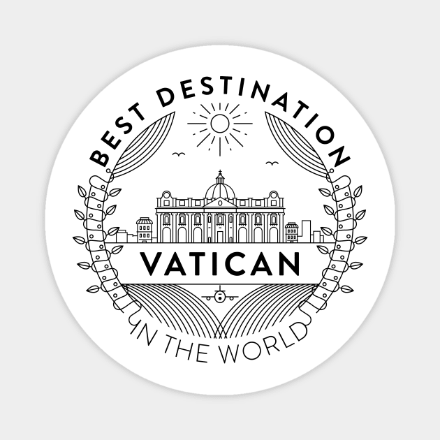 Vatican Minimal Badge Design Magnet by kursatunsal